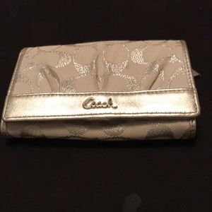 Coach silver wallet
